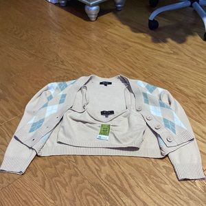 I am selling a cardigan and tank set